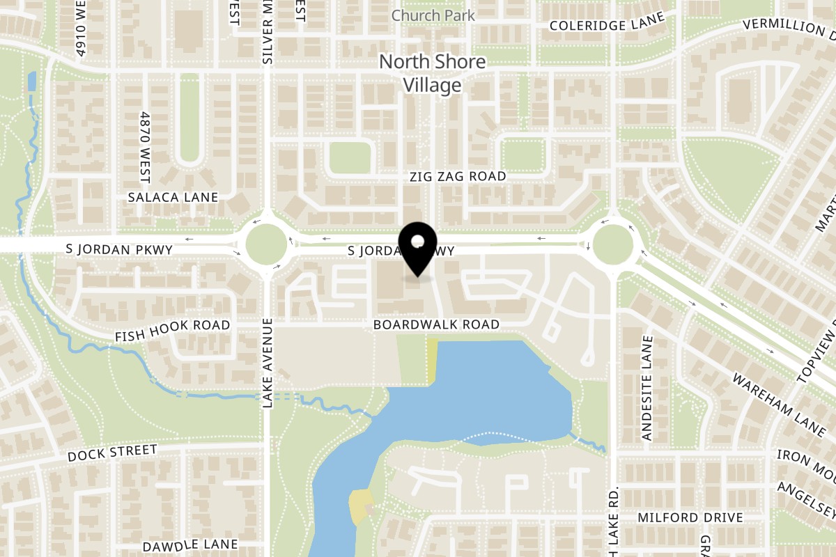 Map showing the location of Liv Pure Acai on 10420 Rubicon Rd B102 in South Jordan